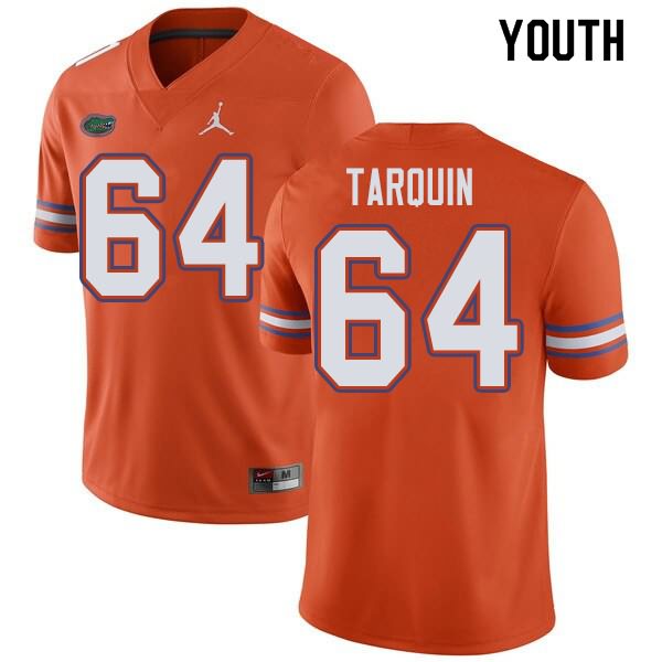 Youth NCAA Florida Gators Michael Tarquin #64 Stitched Authentic Jordan Brand Orange College Football Jersey TIS5065IU